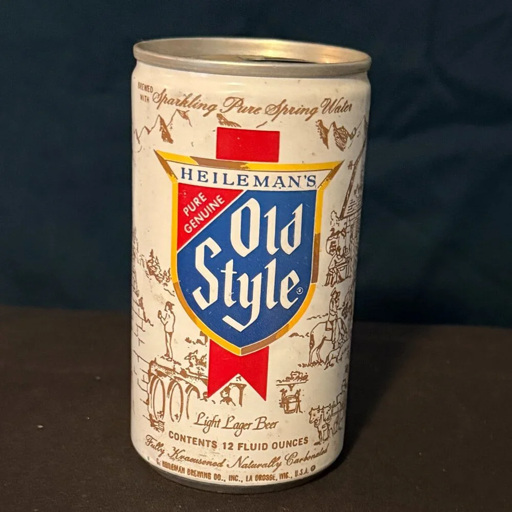Heileman's Old Style Light Lager vintage beer can